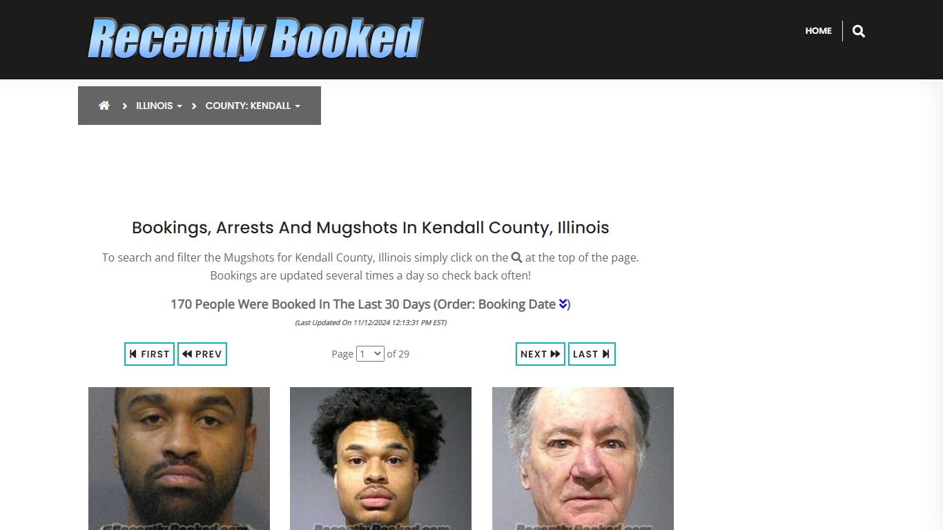 Recent bookings, Arrests, Mugshots in Kendall County, Illinois